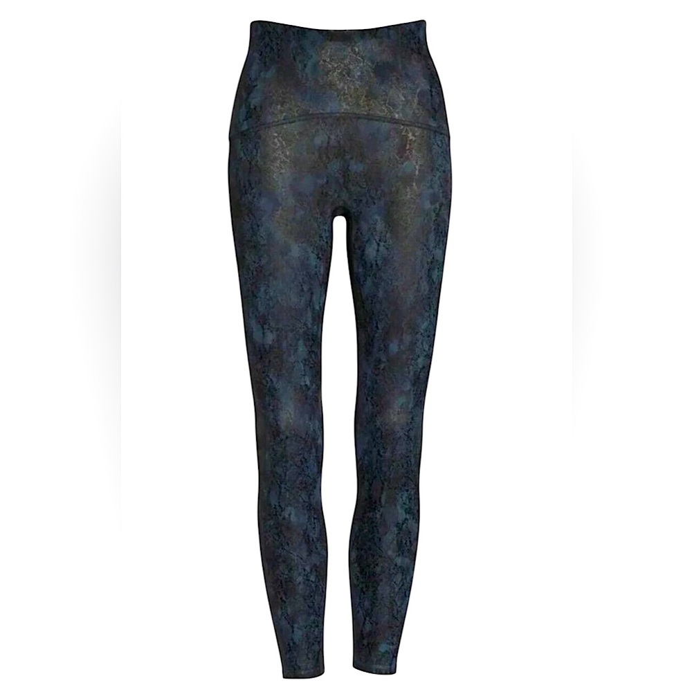 SPANX by SARA BLAKELY - Booty Boost 7/8 Legging Navy Faux Leather Reptile NWT